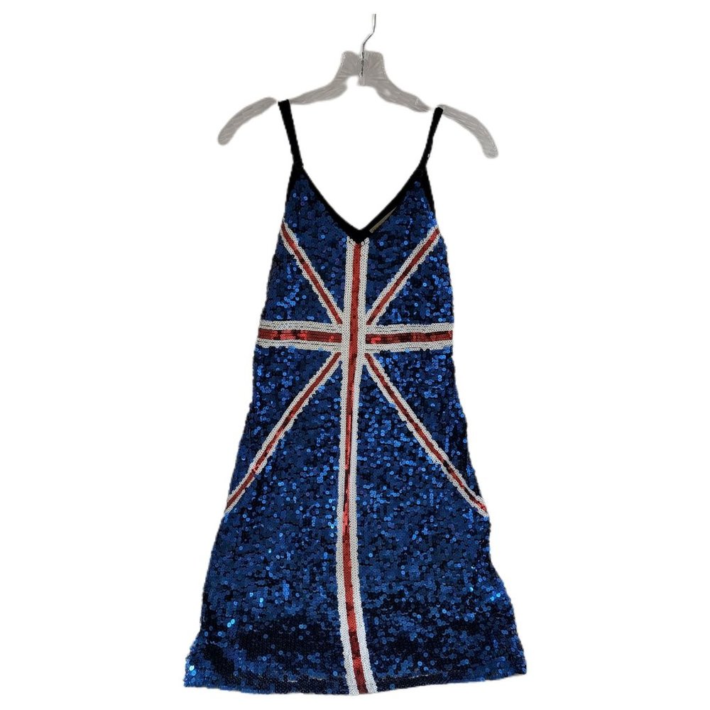 Anna -Kaci Sparkle & Shine Collection Blue, Red, White Slip Dress - Picture 6 of 16